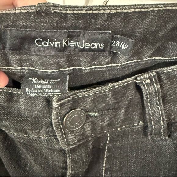 Calvin Klein Black Skinny Jeans with Tapered Leg - Picture 3 of 4